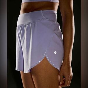 lululemon fast & free shorts with large front logo